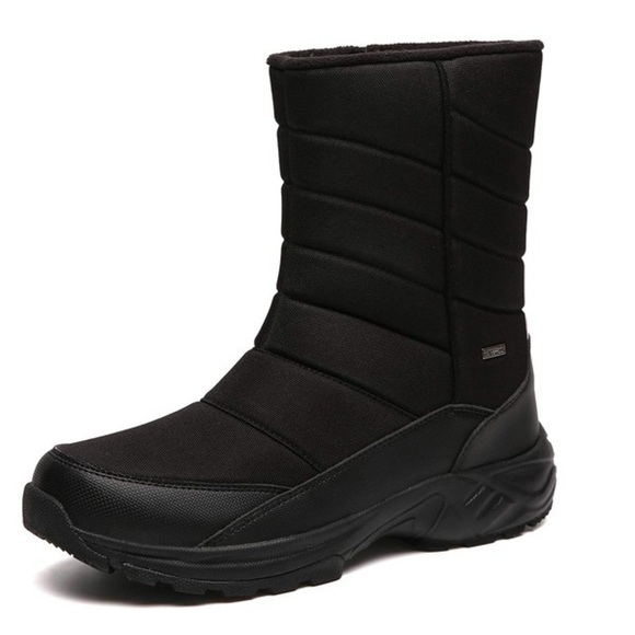 SILENTCARE Mens Winter Mid-Calf Snow Boot Fur Warm Waterproof Slip On | NEW/NWOB - Picture 2 of 14
